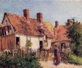 maisons anciennes à eragny 1884 Camille Pissarro